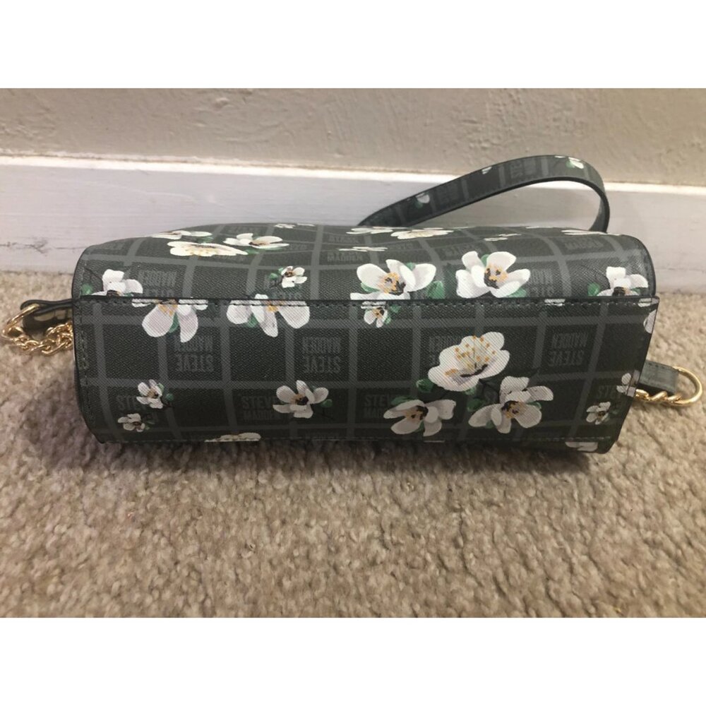 Steve Madden woman’s floral crosbody bag 10"×7" Olive green new without the tag - Picture 4 of 12